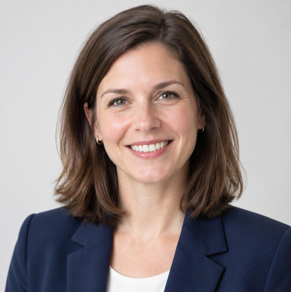 Portrait of a smiling woman in a blazer